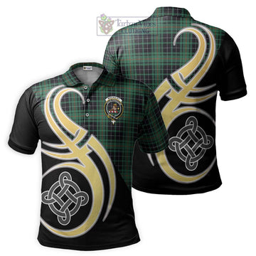 MacAuley Hunting Ancient Tartan Polo Shirt with Family Crest and Celtic Symbol Style Kid - Tartan Vibes Clothing