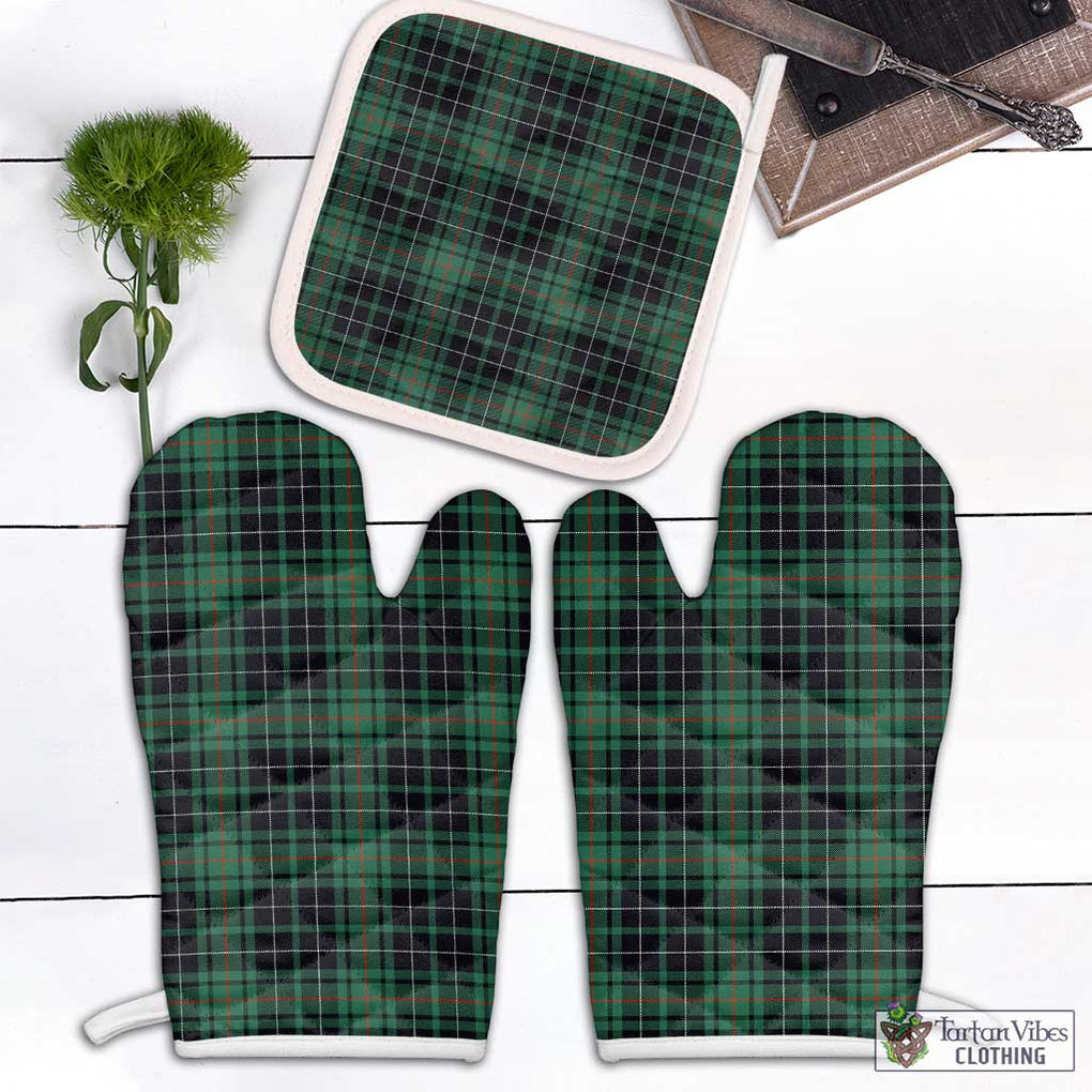 MacAuley Hunting Ancient Tartan Combo Oven Mitt & Pot-Holder White - Tartan Vibes Clothing