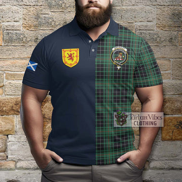 MacAuley Hunting Ancient Tartan Polo Shirt Alba with Scottish Lion Royal Arm Half Style - Tartan Vibes Clothing