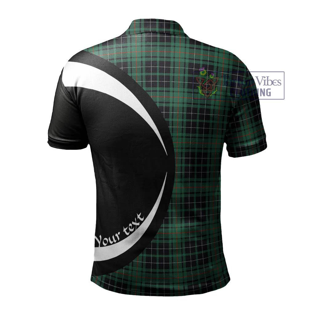 MacAuley Hunting Ancient Tartan Men's Polo Shirt with Family Crest Circle Style - Tartan Vibes Clothing
