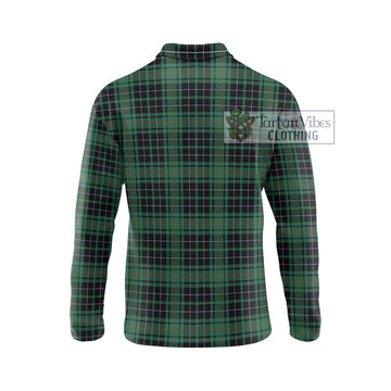 MacAuley Hunting Ancient Tartan Long Sleeve Polo Shirt with Family Crest DNA In Me Style - Tartan Vibes Clothing