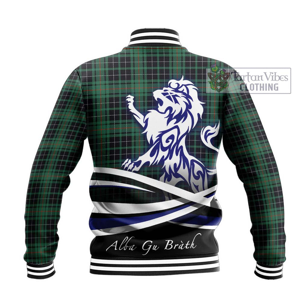 MacAuley Hunting Ancient Tartan Baseball Jacket with Alba Gu Brath Regal Lion Emblem - Tartan Vibes Clothing