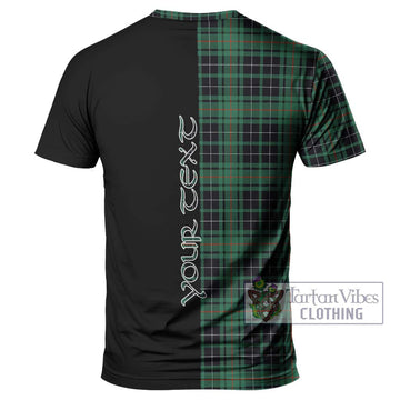 MacAuley Hunting Ancient Tartan T-Shirt with Family Crest and Half Of Me Style - Tartan Vibes Clothing
