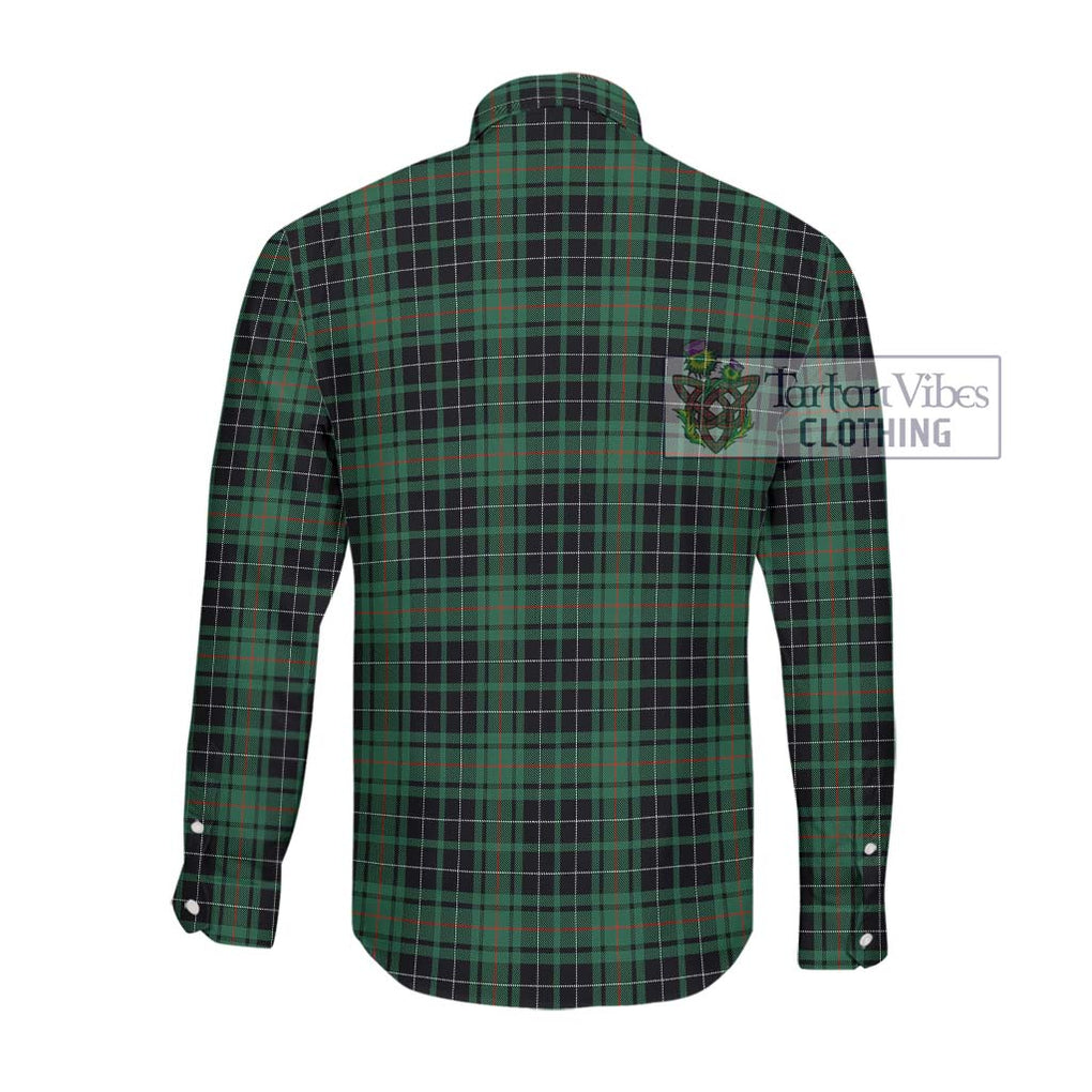 MacAuley Hunting Ancient Tartan Long Sleeve Button Shirt with Family Crest DNA In Me Style - Tartanvibesclothing Shop