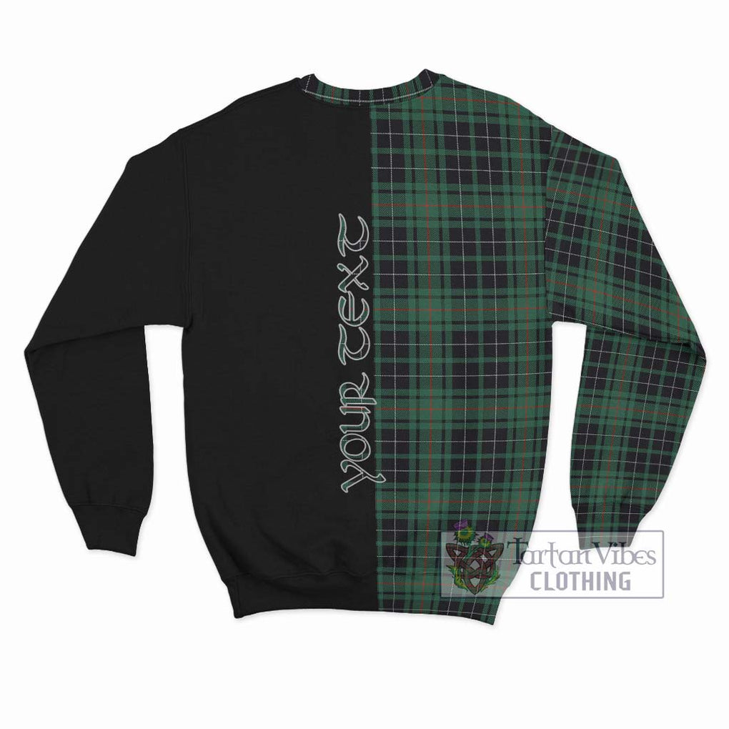 MacAuley Hunting Ancient Tartan Sweatshirt with Family Crest and Half Of Me Style - Tartan Vibes Clothing