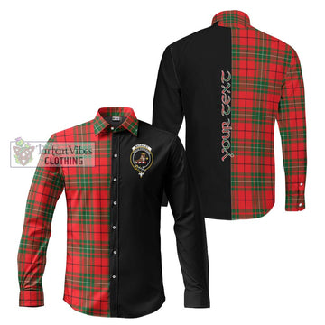 MacAuley Modern Tartan Long Sleeve Button Shirt with Family Crest and Half Of Me Style Men's Shirt S - Tartanvibesclothing Shop