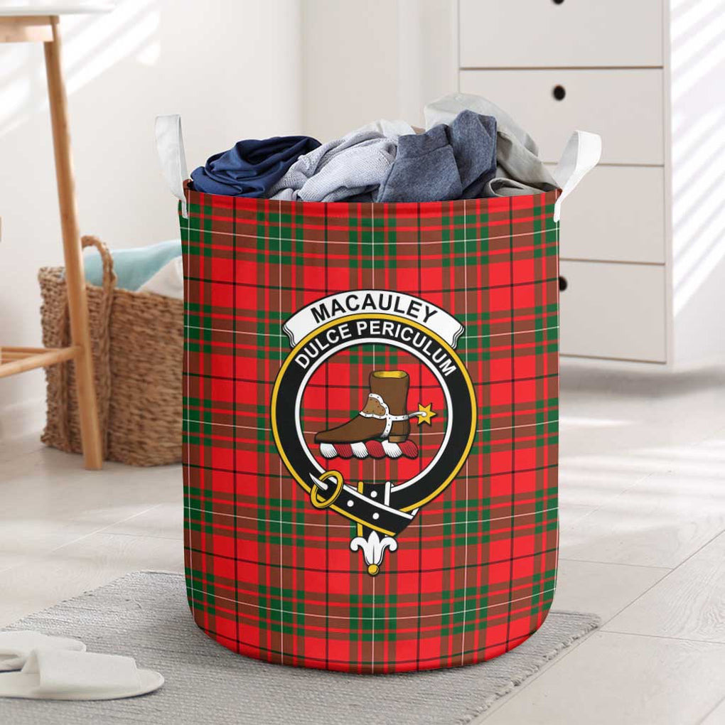MacAuley Modern Tartan Laundry Basket with Family Crest One Size - Tartan Vibes Clothing