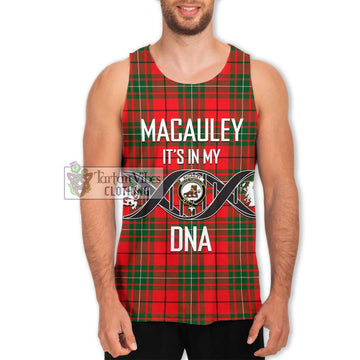 MacAuley Modern Tartan Men's Tank Top with Family Crest DNA In Me Style Men - Tartan Vibes Clothing