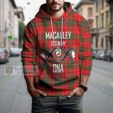 MacAuley Modern Tartan Hoodie with Family Crest DNA In Me Style Pullover Hoodie - Tartan Vibes Clothing