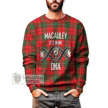 MacAuley Modern Tartan Sweatshirt with Family Crest DNA In Me Style Unisex - Tartan Vibes Clothing
