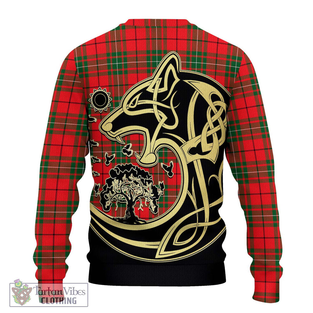 MacAuley Modern Tartan Ugly Sweater with Family Crest Celtic Wolf Style - Tartan Vibes Clothing