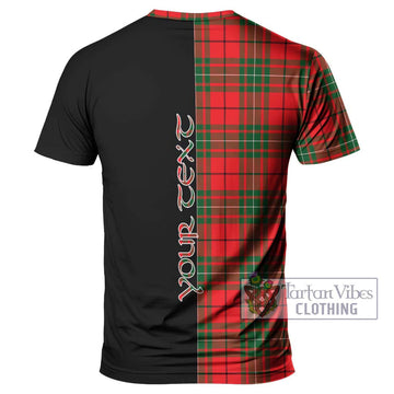 MacAuley Modern Tartan T-Shirt with Family Crest and Half Of Me Style - Tartan Vibes Clothing