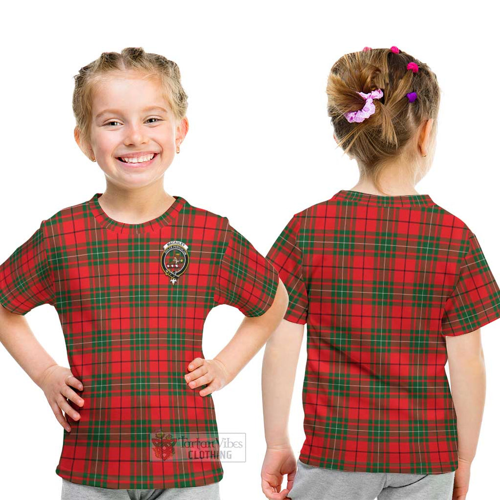 MacAuley Modern Tartan Kid T-Shirt with Family Crest - Tartan Vibes Clothing