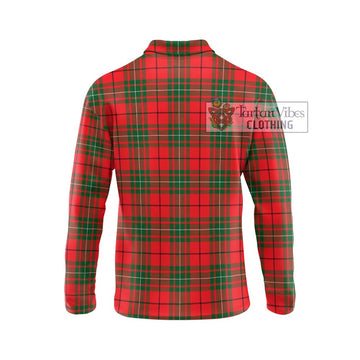 MacAuley Modern Tartan Long Sleeve Polo Shirt with Family Crest DNA In Me Style - Tartan Vibes Clothing