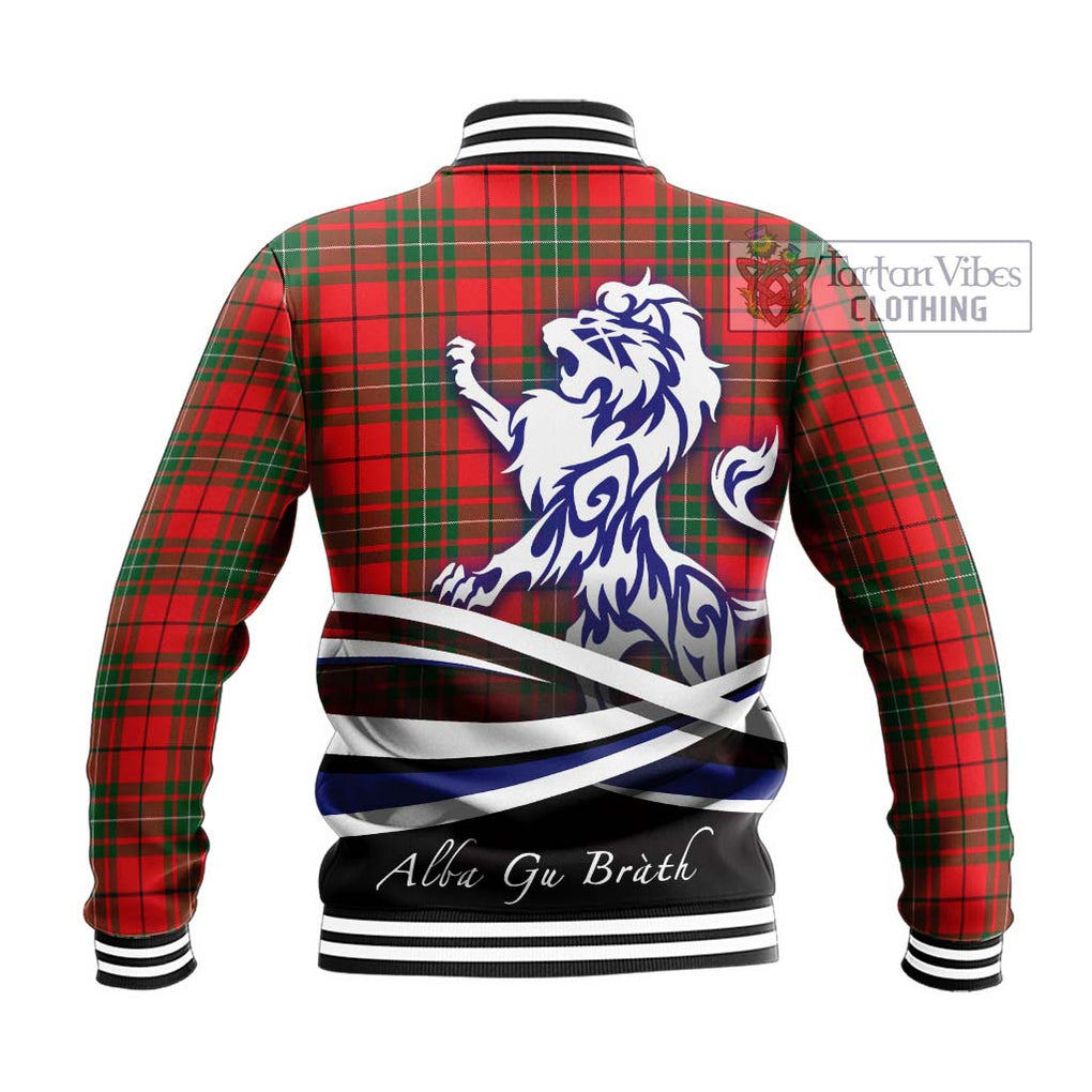 MacAuley Modern Tartan Baseball Jacket with Alba Gu Brath Regal Lion Emblem - Tartan Vibes Clothing