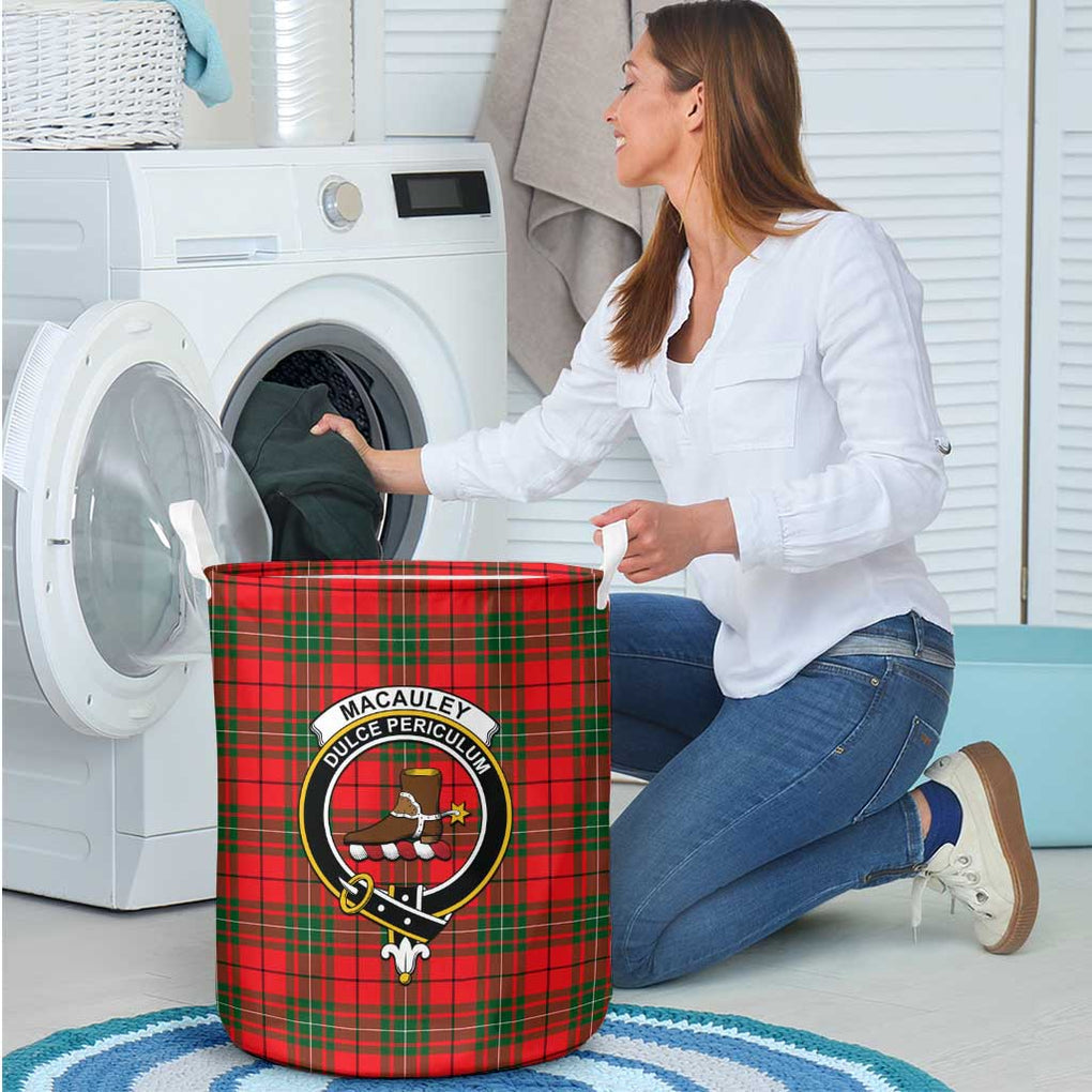 MacAuley Modern Tartan Laundry Basket with Family Crest - Tartan Vibes Clothing