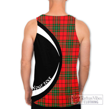 MacAuley Modern Tartan Men's Tank Top with Family Crest Circle Style - Tartan Vibes Clothing