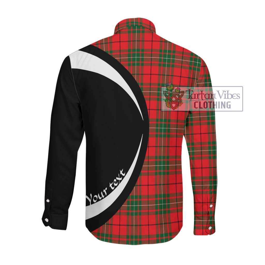 MacAuley Modern Tartan Long Sleeve Button Up with Family Crest Circle Style Men's Shirt - Tartan Vibes Clothing