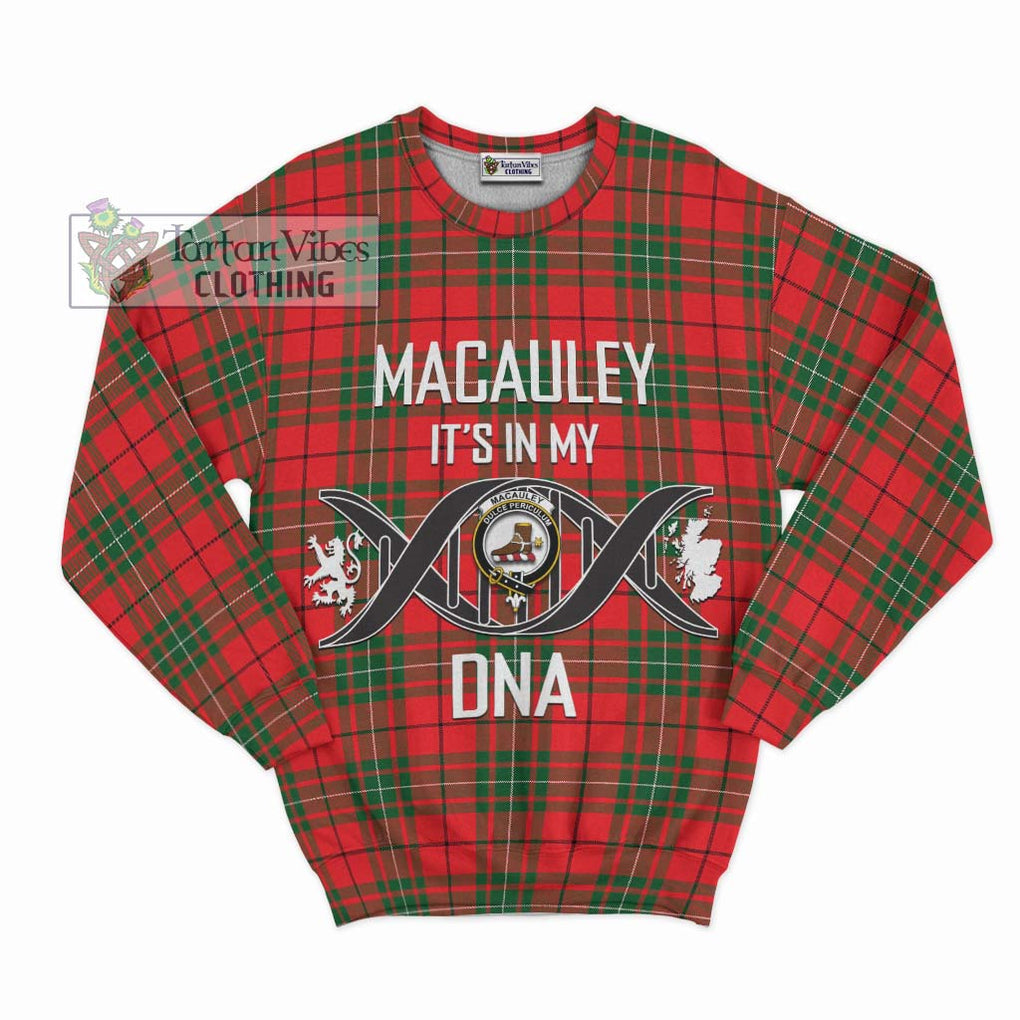 MacAuley Modern Tartan Sweatshirt with Family Crest DNA In Me Style - Tartan Vibes Clothing