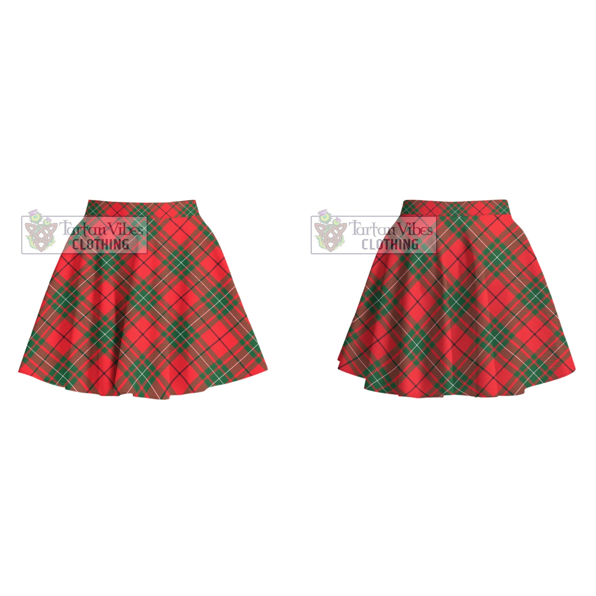 MacAuley Modern Tartan Women's Plated Mini Skirt Cross Style - Tartan Vibes Clothing