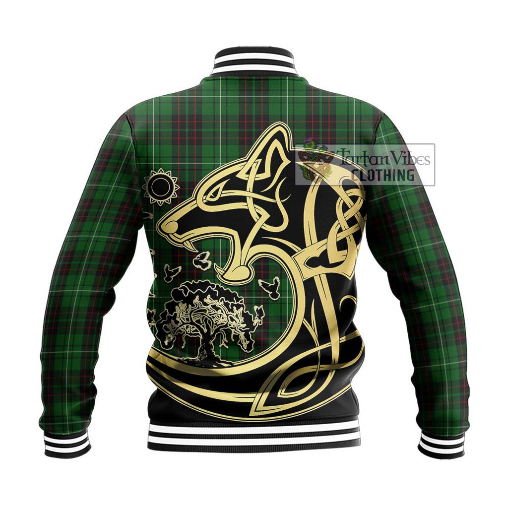 MacAuley of Lewis Tartan Baseball Jacket with Family Crest Celtic Wolf Style - Tartan Vibes Clothing