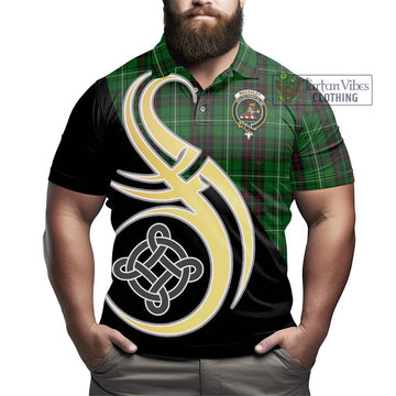 MacAuley of Lewis Tartan Polo Shirt with Family Crest and Celtic Symbol Style - Tartan Vibes Clothing