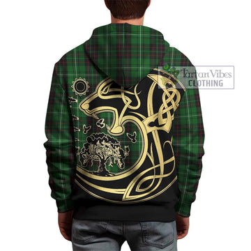 MacAuley of Lewis Tartan Hoodie with Family Crest Celtic Wolf Style - Tartan Vibes Clothing