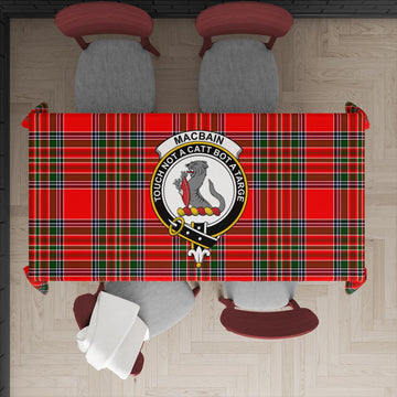 MacBain Tartan Tablecloth with Family Crest
