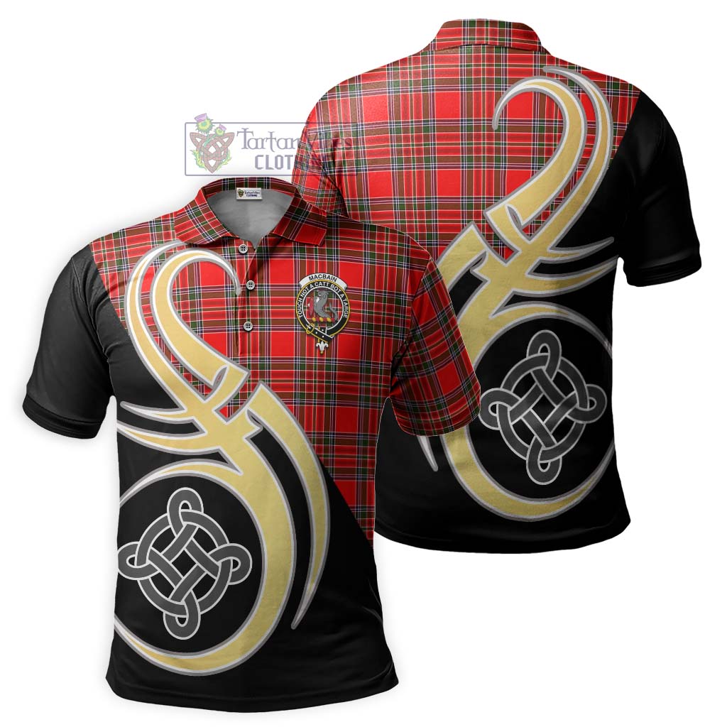 MacBain Tartan Polo Shirt with Family Crest and Celtic Symbol Style Kid - Tartan Vibes Clothing