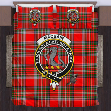 MacBain Tartan Bedding Set with Family Crest