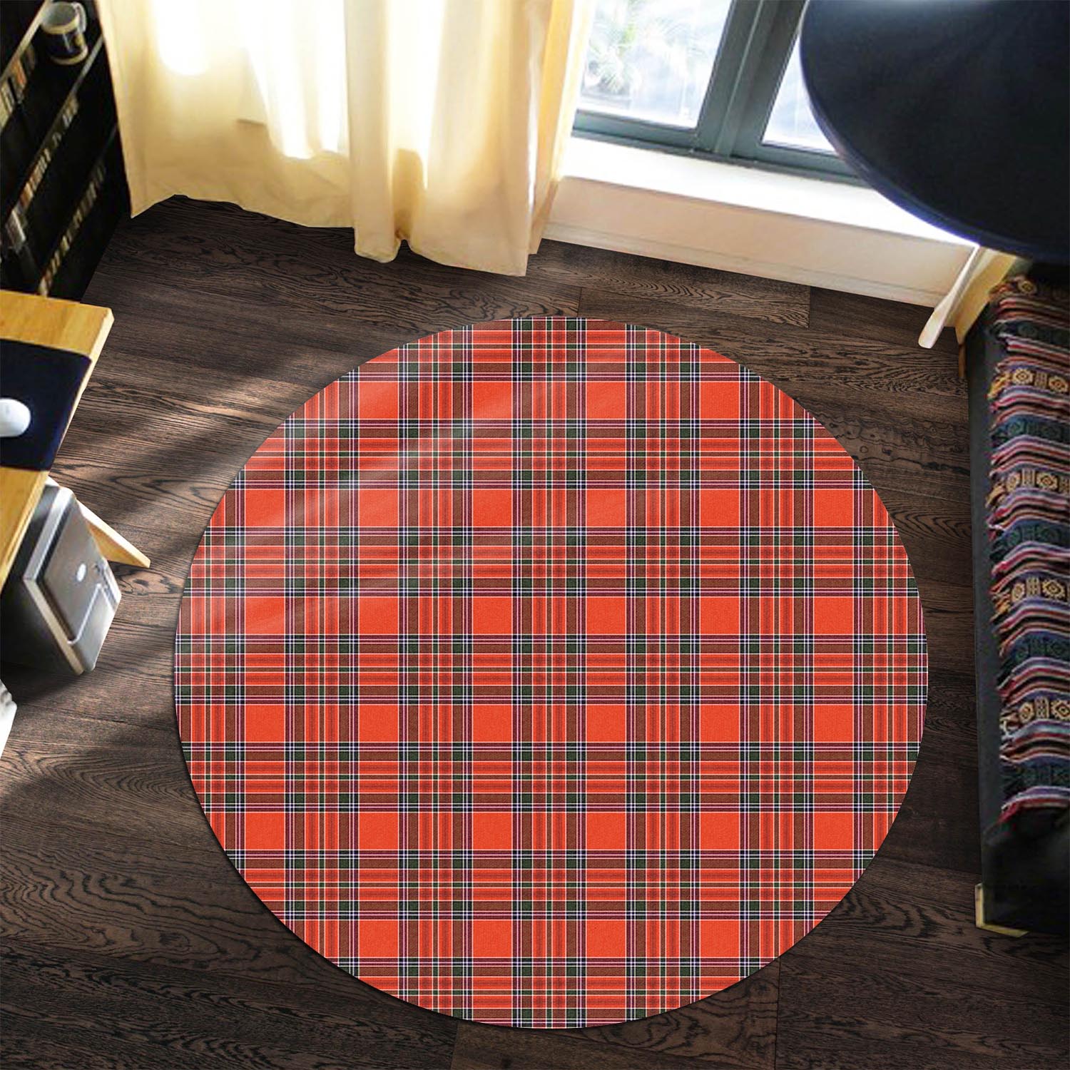 MacBain Tartan Round Rug Premium Round Rug - Tartan Vibes Clothing