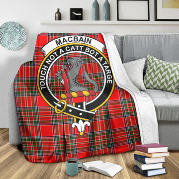 MacBain Tartan Blanket with Family Crest