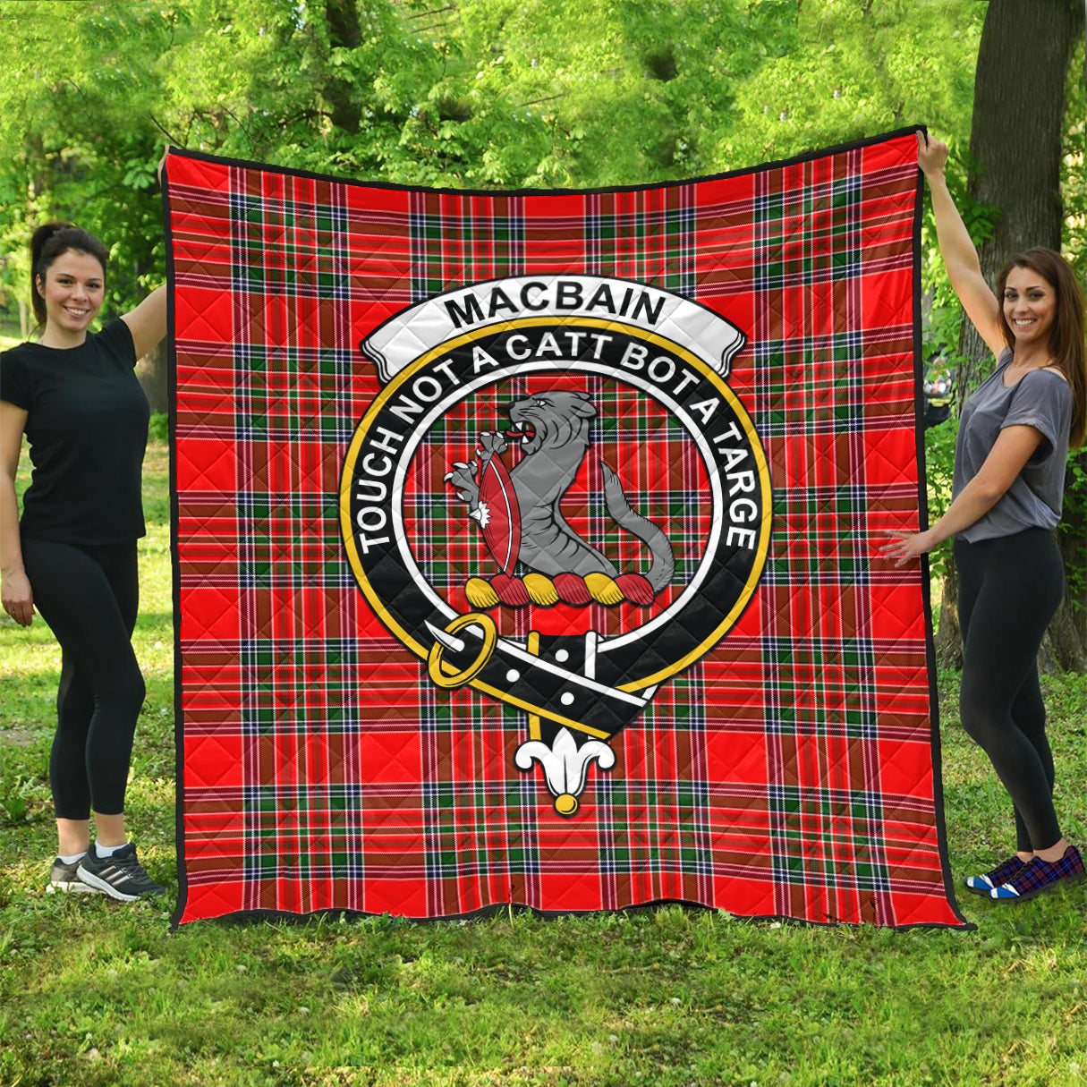 MacBain Tartan Crest Birdseye Mesh Polo Shirt