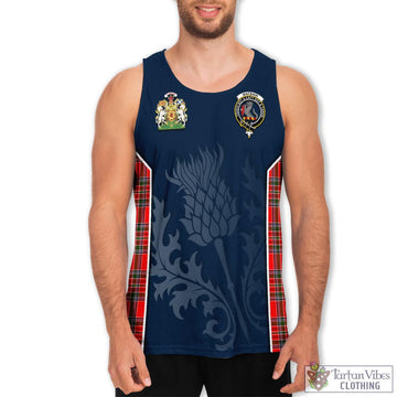 MacBain Tartan Men's Tanks Top with Family Crest and Scottish Thistle Vibes Sport Style