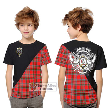 MacBain Tartan Kid T-Shirt with Family Crest and Military Logo Style Youth XL Size14 - Tartanvibesclothing Shop
