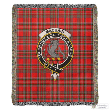 MacBain Tartan Woven Blanket with Family Crest