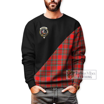 MacBain Tartan Sweatshirt with Family Crest and Military Logo Style