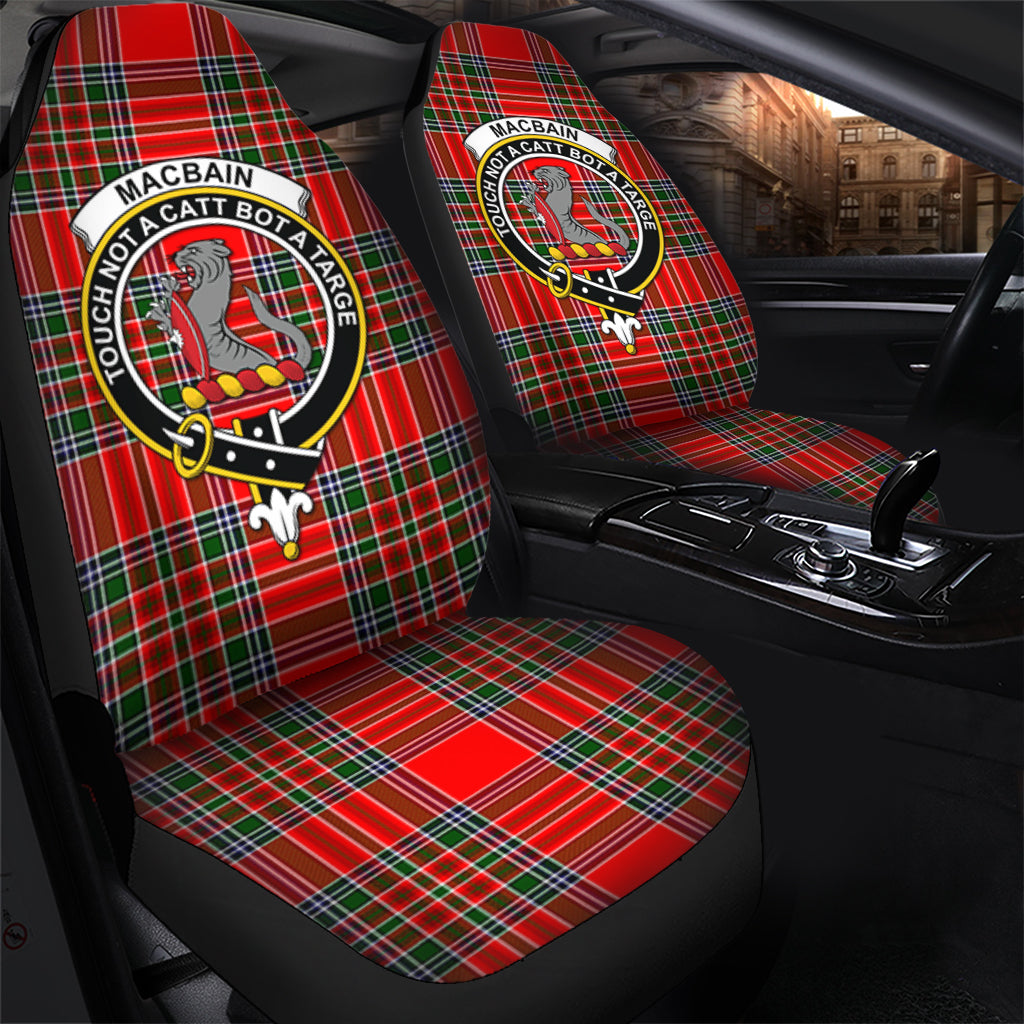 MacBain Tartan Car Seat Cover with Family Crest - Tartanvibesclothing