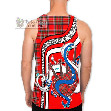 MacBain Tartan Men's Tank Top with Epic Bagpipe Style