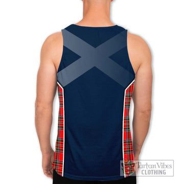 MacBain Tartan Men's Tank Top with Family Crest and Lion Rampant Vibes Sport Style
