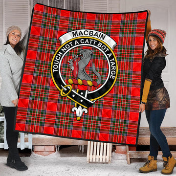 MacBain Tartan Quilt with Family Crest