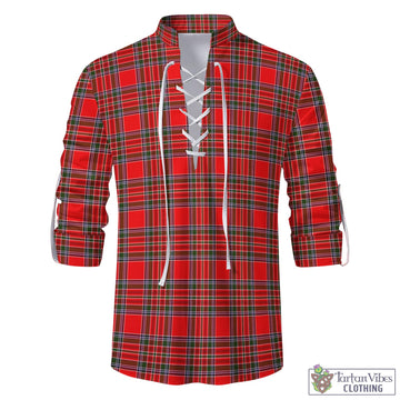 MacBain Tartan Men's Scottish Traditional Jacobite Ghillie Kilt Shirt