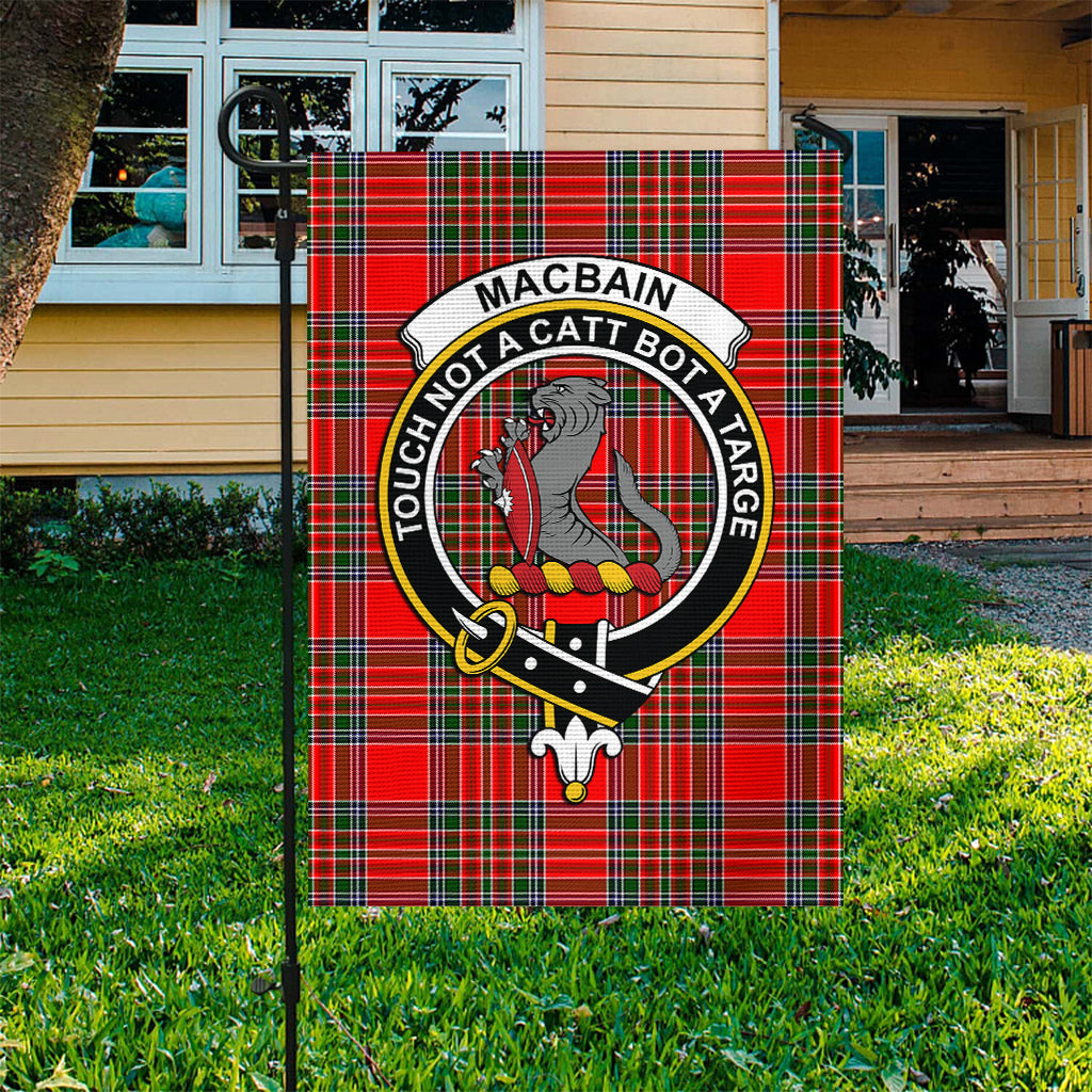 MacBain Tartan Flag with Family Crest - Tartan Vibes Clothing