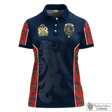 MacBain Tartan Women's Polo Shirt with Family Crest and Lion Rampant Vibes Sport Style