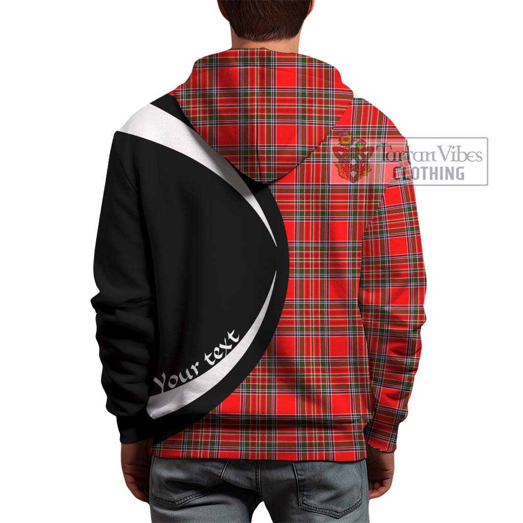 Tartan Vibes Clothing MacBain Tartan Hoodie with Family Crest Circle Style