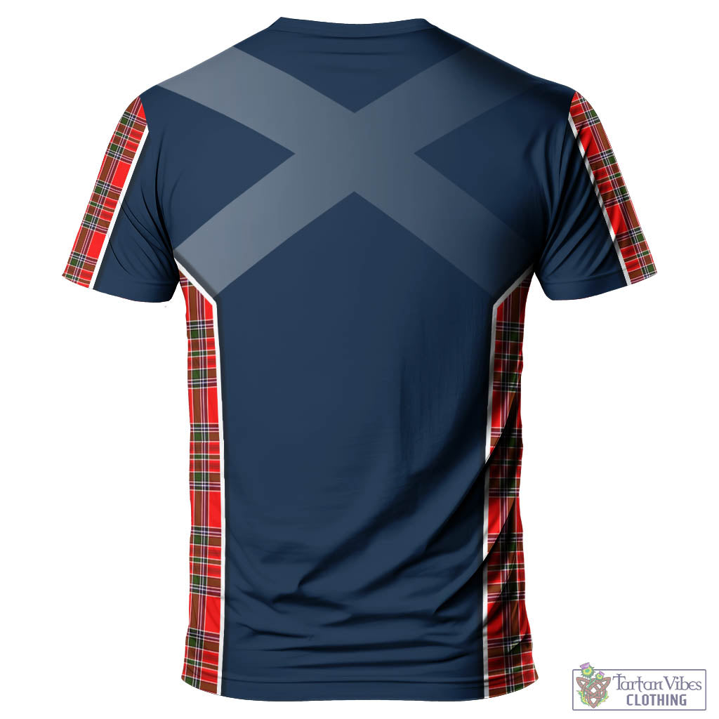 Tartan Vibes Clothing MacBain Tartan T-Shirt with Family Crest and Lion Rampant Vibes Sport Style