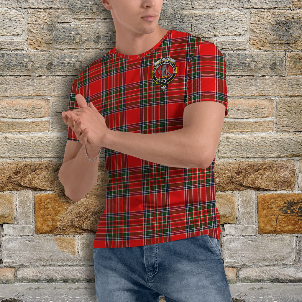 MacBain Tartan T-Shirt with Family Crest - Tartan Vibes Clothing