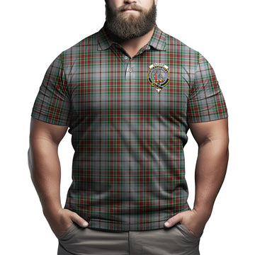 MacBain Dress Tartan Men's Polo Shirt with Family Crest