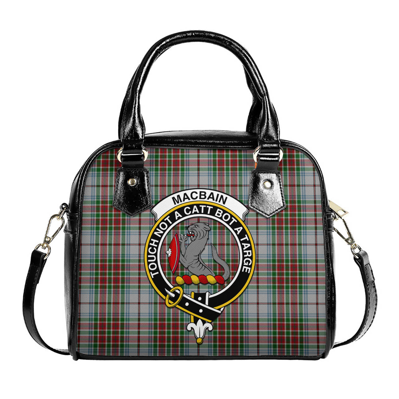 MacBain Dress Tartan Shoulder Handbags with Family Crest One Size 6*25*22 cm - Tartanvibesclothing