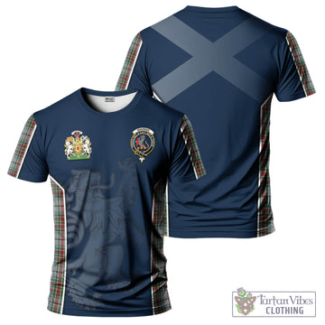 MacBain Dress Tartan T-Shirt with Family Crest and Lion Rampant Vibes Sport Style